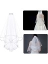 Bride To Be szett fátyol 60 cm + sál 158 x 9,5 cm + köves fejpánt Esküvői szett a lánybúcsúra 2