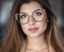 Brillen gegen blaues Licht für Computer und Handy Rechteckiger Rahmen im Cat-Eye-Stil Dünner Metallsteg und Seiten Transparentes Glas 10