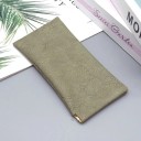 Brillenetui 18 x 8,5 cm Automatischer Verschluss Blaues Softcase mit Vlies Innenseite Federmechanismus 7