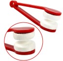 Brillevasker med mikrofiber Rengøring af begge sider af glasset på én gang Plastiske arme med puder Oplagringshul Mål 7 x 2 cm 8