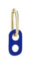Brinco circular feminino com pendente colorido com furos Argola dourada Metal bijutaria Comprimento 3,3 cm Joia de moda brilhante para uma orelha 19