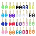 Brinco circular feminino com pendente colorido com furos Argola dourada Metal bijutaria Comprimento 3,3 cm Joia de moda brilhante para uma orelha 22