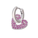 Brinco circular feminino com pendente em forma de coração ou estrela Pendente cravejado com zircões Metal de bijuteria Bijuteria da moda Embalagem 8