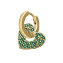 Brinco circular feminino com pendente em forma de coração ou estrela Pendente cravejado com zircões Metal de bijuteria Bijuteria da moda Embalagem 13