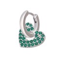 Brinco circular feminino com pendente em forma de coração ou estrela Pendente cravejado com zircões Metal de bijuteria Bijuteria da moda Embalagem 26