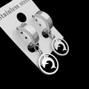 Brincos circulares com pendente G2496 6