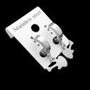 Brincos circulares com pendente G2521 12