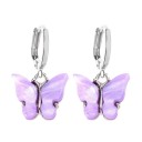 Brincos circulares femininos com borboleta C1097 30