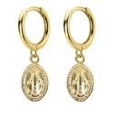 Brincos circulares femininos com pendente A1698 13