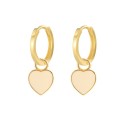 Brincos circulares femininos com pendente G1019 9