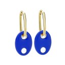 Brincos circulares femininos com pendente G1385 4