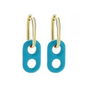 Brincos circulares femininos com pendente G1385 5