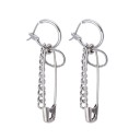 Brincos circulares femininos com pendente G175 2