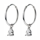 Brincos circulares femininos com pendente R30 13