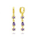 Brincos circulares femininos com pendentes 27