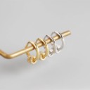 Brincos circulares femininos com pendentes J175 2