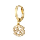 Brincos circulares femininos com signo do zodíaco 3