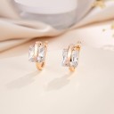 Brincos circulares femininos com zircão G1334 9