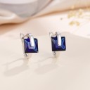 Brincos circulares femininos com zircão G1334 14