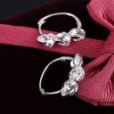 Brincos circulares femininos com zircões G595 12