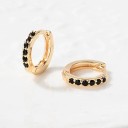 Brincos circulares femininos com zircónias G296 1