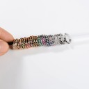 Brincos circulares femininos com zircónias G296 3