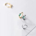 Brincos circulares femininos com zircónias G351 6