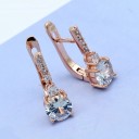 Brincos circulares femininos com zircónias G548 1