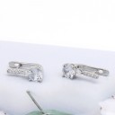 Brincos circulares femininos com zircónias G548 1