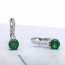 Brincos circulares femininos com zircónias G548 2