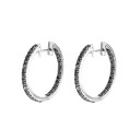 Brincos circulares femininos com zircónios C1067 3