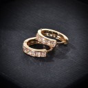 Brincos de argola femininos com zircões G365 1