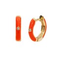 Brincos de argola para senhora com zircão 7