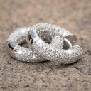 Brincos de argola para senhora com zircónias 5