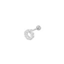 Brincos de botão femininos com pequenas pedras Decoração em forma de coração estrela lua ou flor Haste com bola Metal de bijuteria 1 11