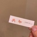 Brincos de botão para senhora em forma de borboleta 5