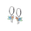 Brincos de inseto em prata esterlina 925 para mulheres Joias da moda presentes de aniversário natureza inseto para amantes da natureza 3
