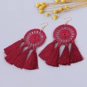 Brincos de pendurar femininos com franjas G580 21