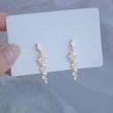 Brincos de pendurar femininos com zircões H736 5