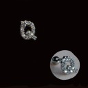 Brincos de pressão com zircónias 44