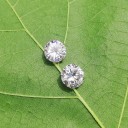 Brincos de pressão com zircónias 2