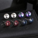 Brincos de pressão femininos com cristal G813 1