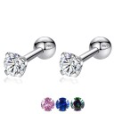 Brincos de pressão femininos com pedra 1