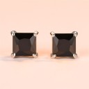 Brincos de pressão femininos com zircónias G121 1