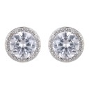 Brincos de pressão femininos com zircónias G465 9