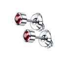 Brincos de pressão femininos com zircónias H849 7