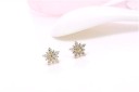 Brincos de pressão femininos flocos de neve J448 3