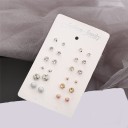 Brincos de pressão para senhora 12 pares G1489 4