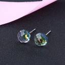 Brincos de pressão para senhora com cristal 2