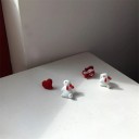 Brincos de senhora coelho e coração 2